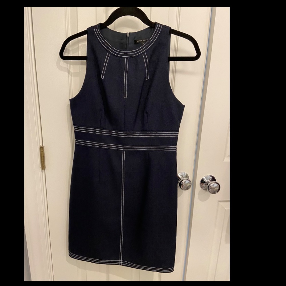 NWOT David Meister Navy tweed dress size 6